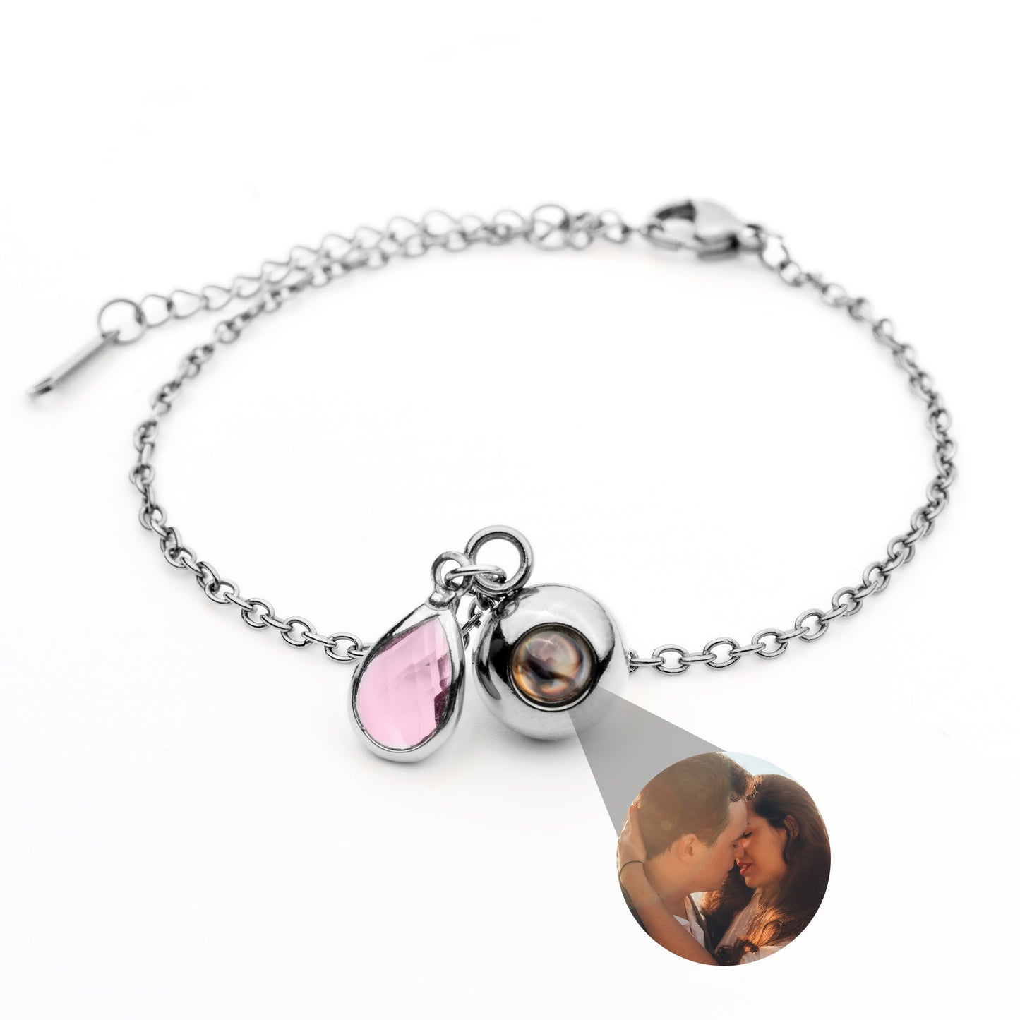 Personalised Photo Bracelet with Birthstone