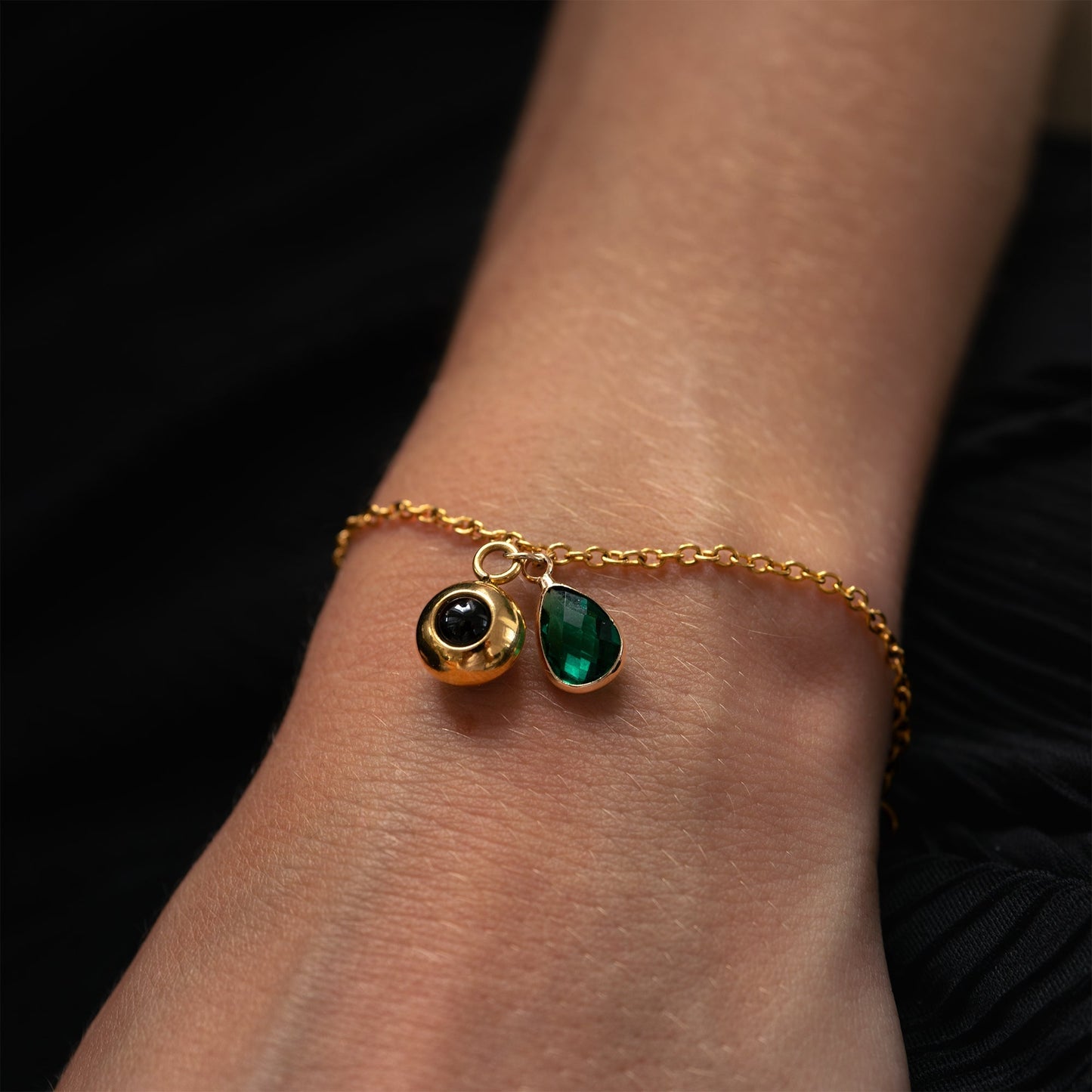 Personalised Photo Bracelet with Birthstone