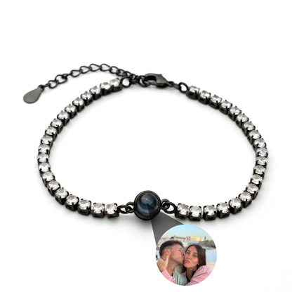 Personalised Photo Bracelet – Tennis Zirconia