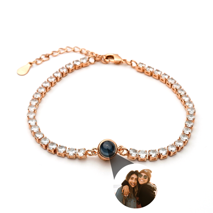Personalised Photo Bracelet – Tennis Zirconia