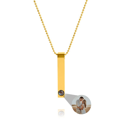 Personalised Photo Necklace – Bar Ball Chain