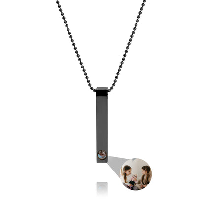 Personalised Photo Necklace – Bar Ball Chain