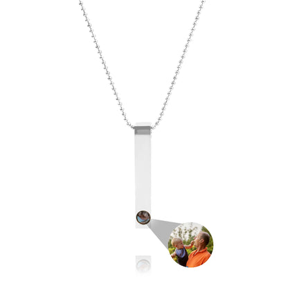 Personalised Photo Necklace – Bar Ball Chain