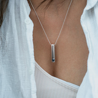 Personalised Photo Necklace – Bar Ball Chain