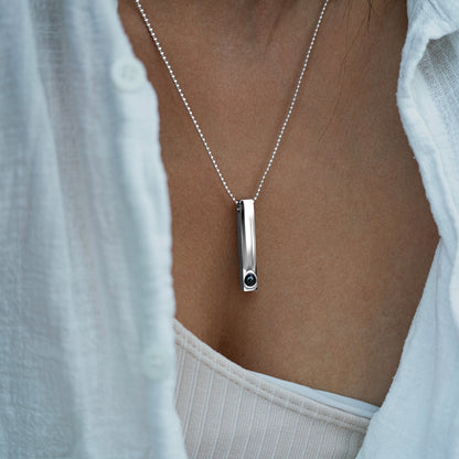 Personalised Photo Necklace – Bar Ball Chain