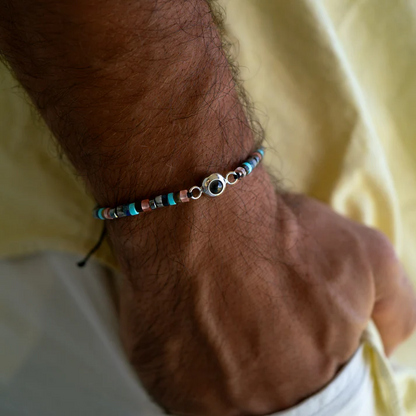 Personalised Photo Bracelet – Heishi Gemstone