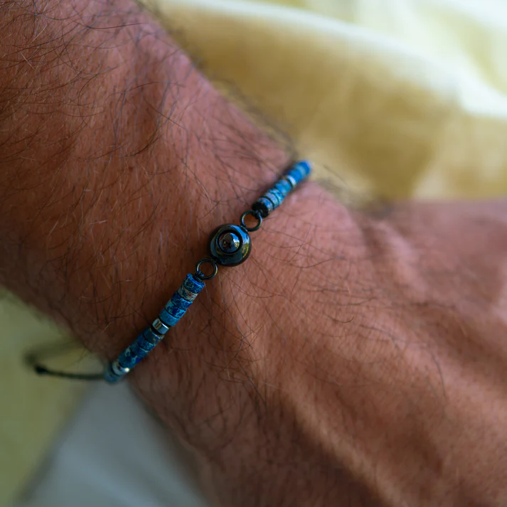 Personalised Photo Bracelet – Heishi Gemstone