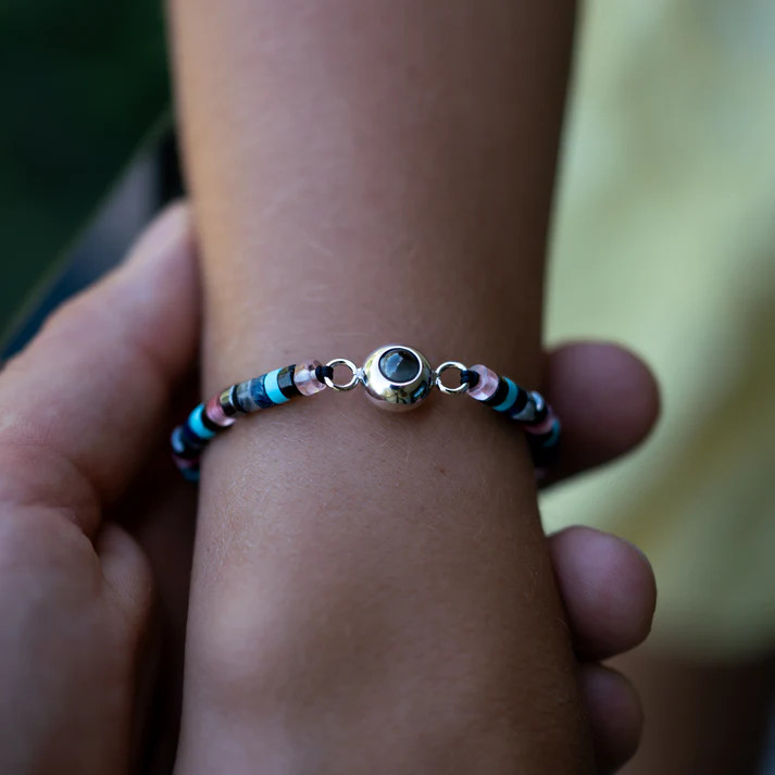 Personalised Photo Bracelet – Heishi Gemstone