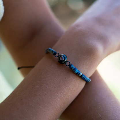 Personalised Photo Bracelet – Heishi Gemstone