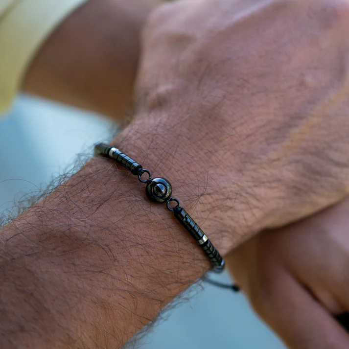 Personalised Photo Bracelet – Heishi Gemstone