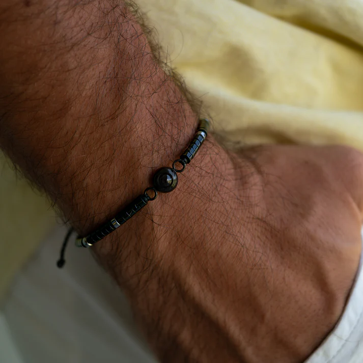 Personalised Photo Bracelet – Heishi Gemstone