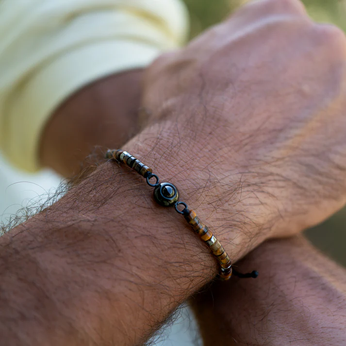 Personalised Photo Bracelet – Heishi Gemstone