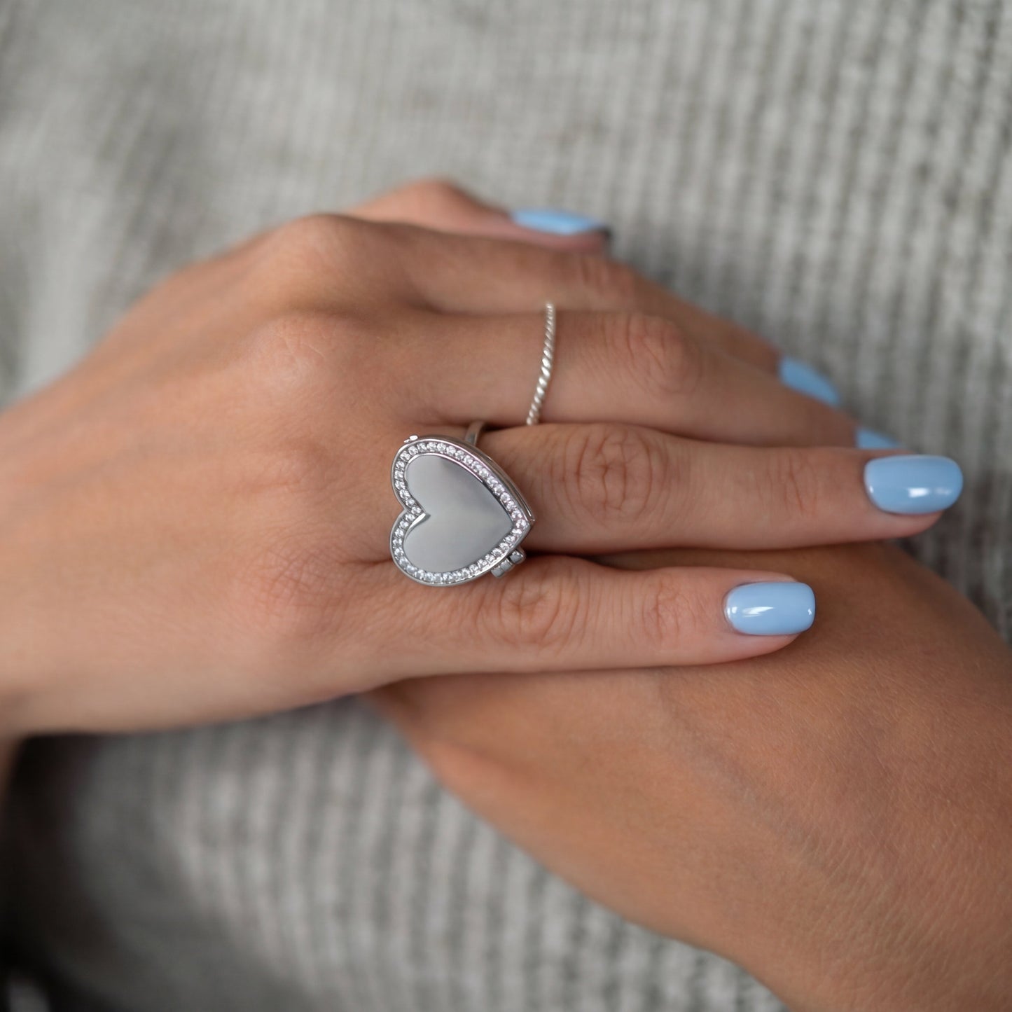 Personalised Photo Locket Ring – Heart