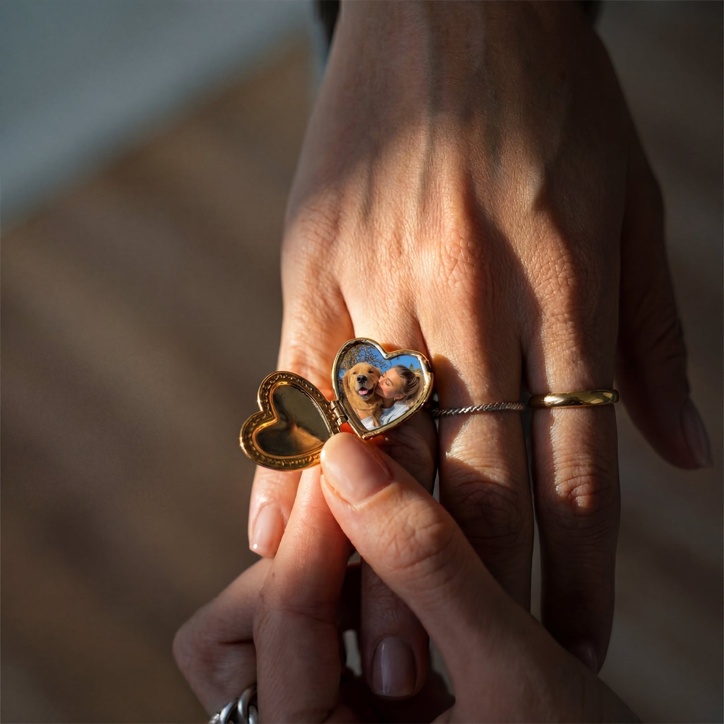 Personalised Photo Locket Ring – Heart