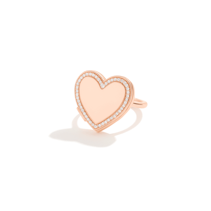 Personalised Photo Locket Ring – Heart