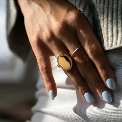 Personalised Photo Locket Ring – Heart