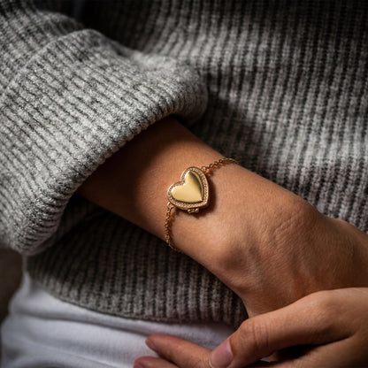 Personalised Photo Locket Bracelet – Heart