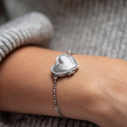 Personalised Photo Locket Bracelet – Heart