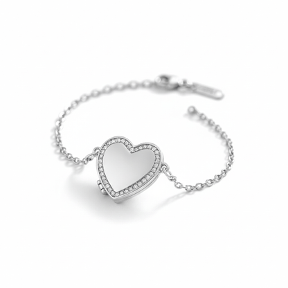 Personalised Photo Locket Bracelet – Heart
