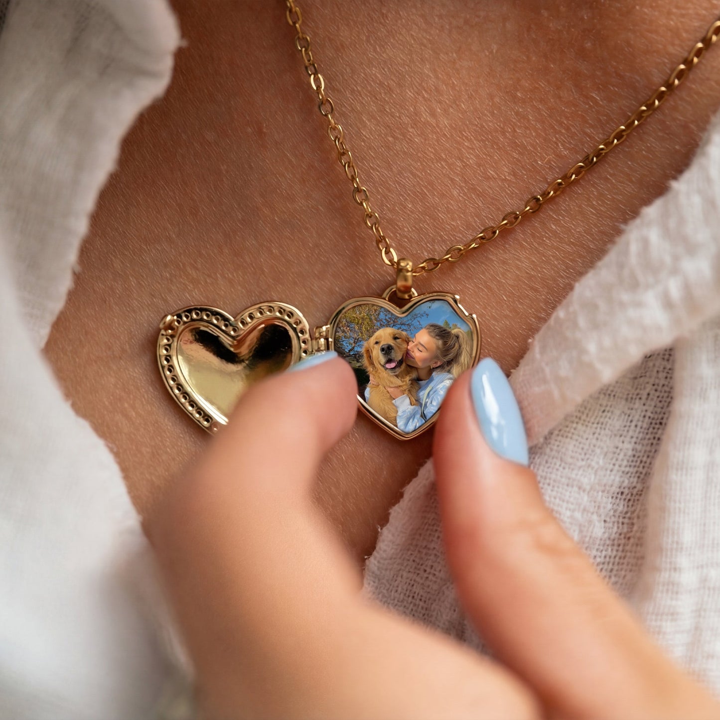 Personalised Photo Locket Necklace – Heart