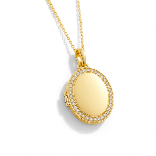 Personalised Photo Locket Necklace – Oval