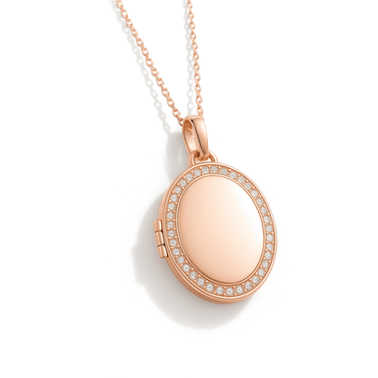 Personalised Photo Locket Necklace – Oval