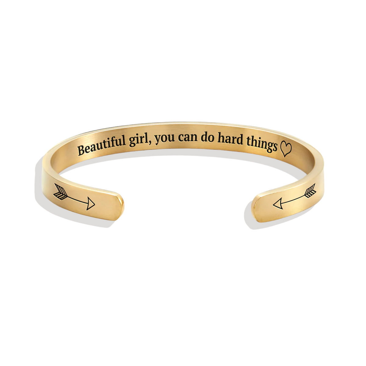 ‘Beautiful Girl You Can Do Hard Things’ Personalised Engraved Bangle