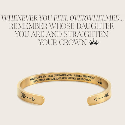 ‘Remember Who You Are’ Personalised Engraved Cuff Bangle