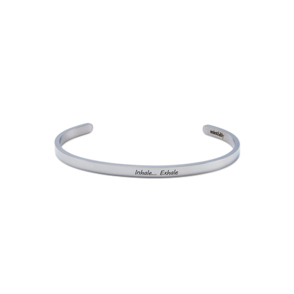 Custom Thin Personalised Engraved Cuff Bangle – Minimalist Bracelet