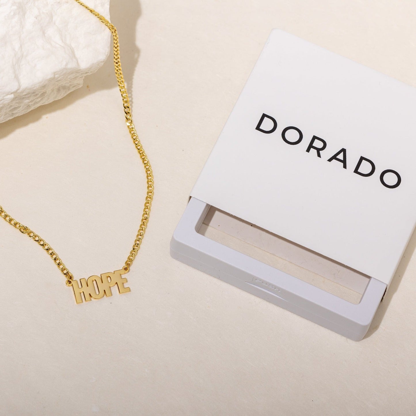 Personalized Block Name Necklace with Cuban Chain