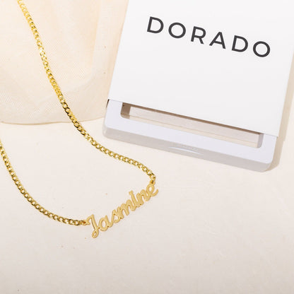 Personalised Name Necklace with Cuban Chain