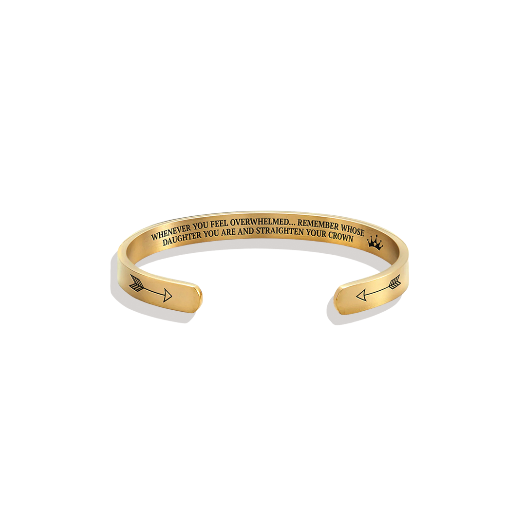 ‘Remember Who You Are’ Personalised Engraved Cuff Bangle