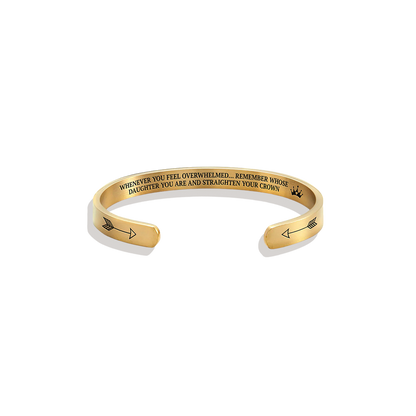 ‘Remember Who You Are’ Personalised Engraved Cuff Bangle