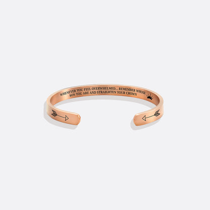 ‘Remember Who You Are’ Personalised Engraved Cuff Bangle
