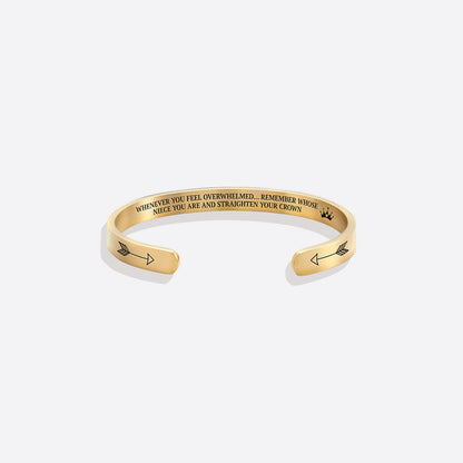 ‘Remember Who You Are’ Personalised Engraved Cuff Bangle