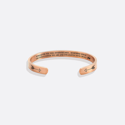 ‘Remember Who You Are’ Personalised Engraved Cuff Bangle