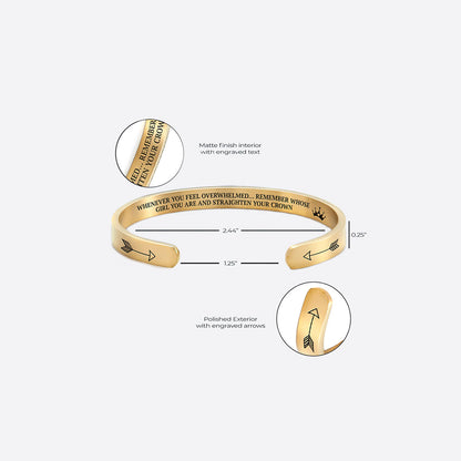 ‘Remember Who You Are’ Personalised Engraved Cuff Bangle