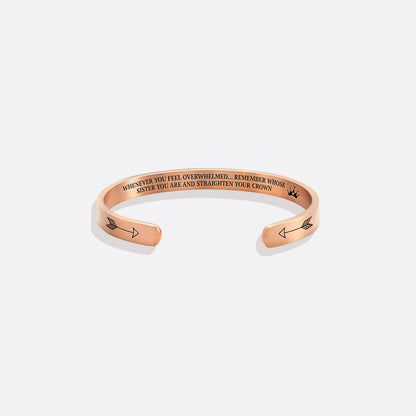 ‘Remember Who You Are’ Personalised Engraved Cuff Bangle