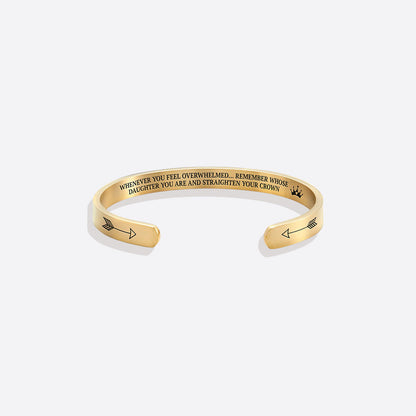 ‘Remember Who You Are’ Personalised Engraved Cuff Bangle