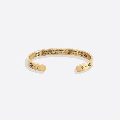‘Remember Who You Are’ Personalised Engraved Cuff Bangle