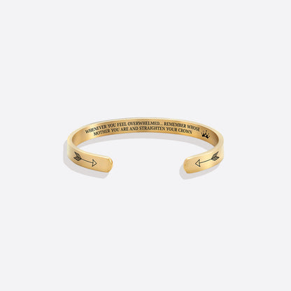 ‘Remember Who You Are’ Personalised Engraved Cuff Bangle