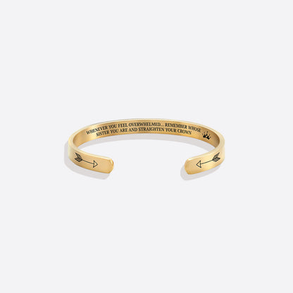 ‘Remember Who You Are’ Personalised Engraved Cuff Bangle