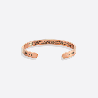 ‘Remember Who You Are’ Personalised Engraved Cuff Bangle