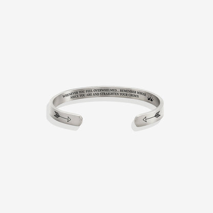 ‘Remember Who You Are’ Personalised Engraved Cuff Bangle