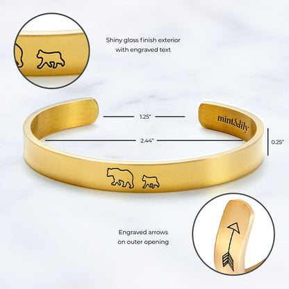 ‘Mama Bear & Her Baby Bears’ Personalised Engraved Bangle