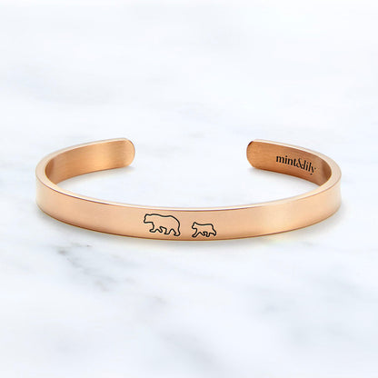 ‘Mama Bear & Her Baby Bears’ Personalised Engraved Bangle