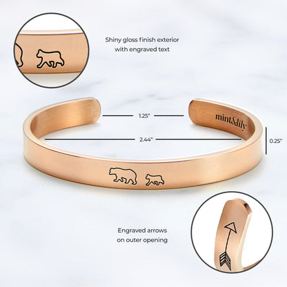 ‘Mama Bear & Her Baby Bears’ Personalised Engraved Bangle