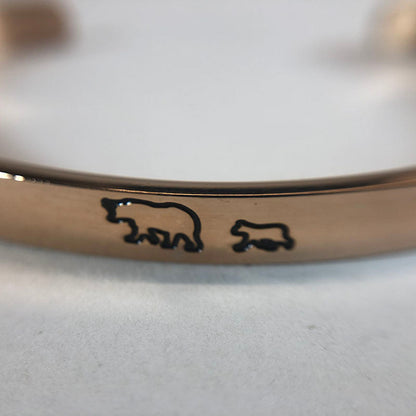 ‘Mama Bear & Her Baby Bears’ Personalised Engraved Bangle