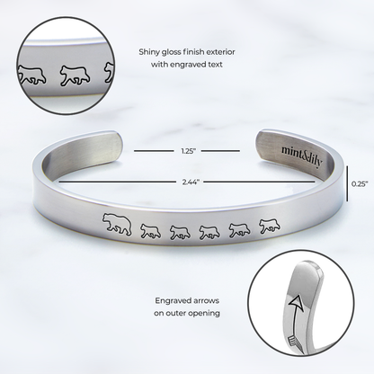 ‘Mama Bear & Her Baby Bears’ Personalised Engraved Bangle