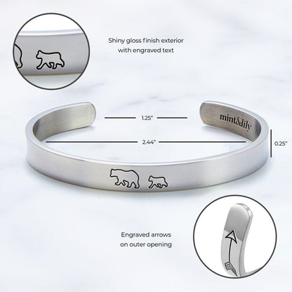 ‘Mama Bear & Her Baby Bears’ Personalised Engraved Bangle